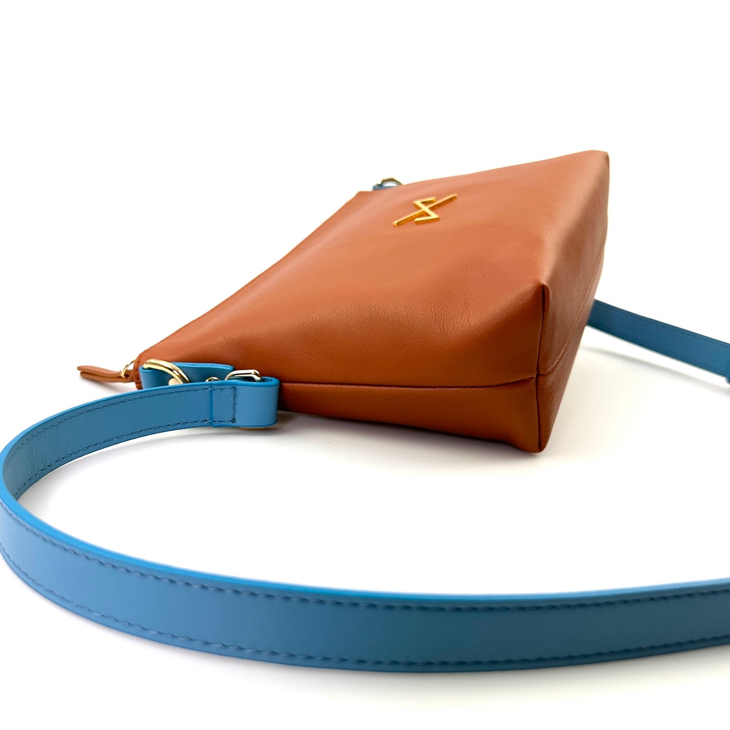 Cartera Classic Mini Avellana Celeste