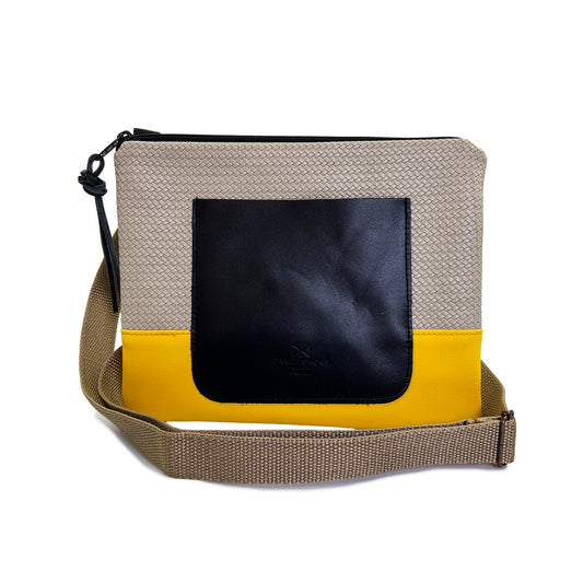 BANDOLERA MINI CUADRADA CON BOLSILLO