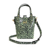 Little T-Shirt Bag Animal Print Charol Verde
