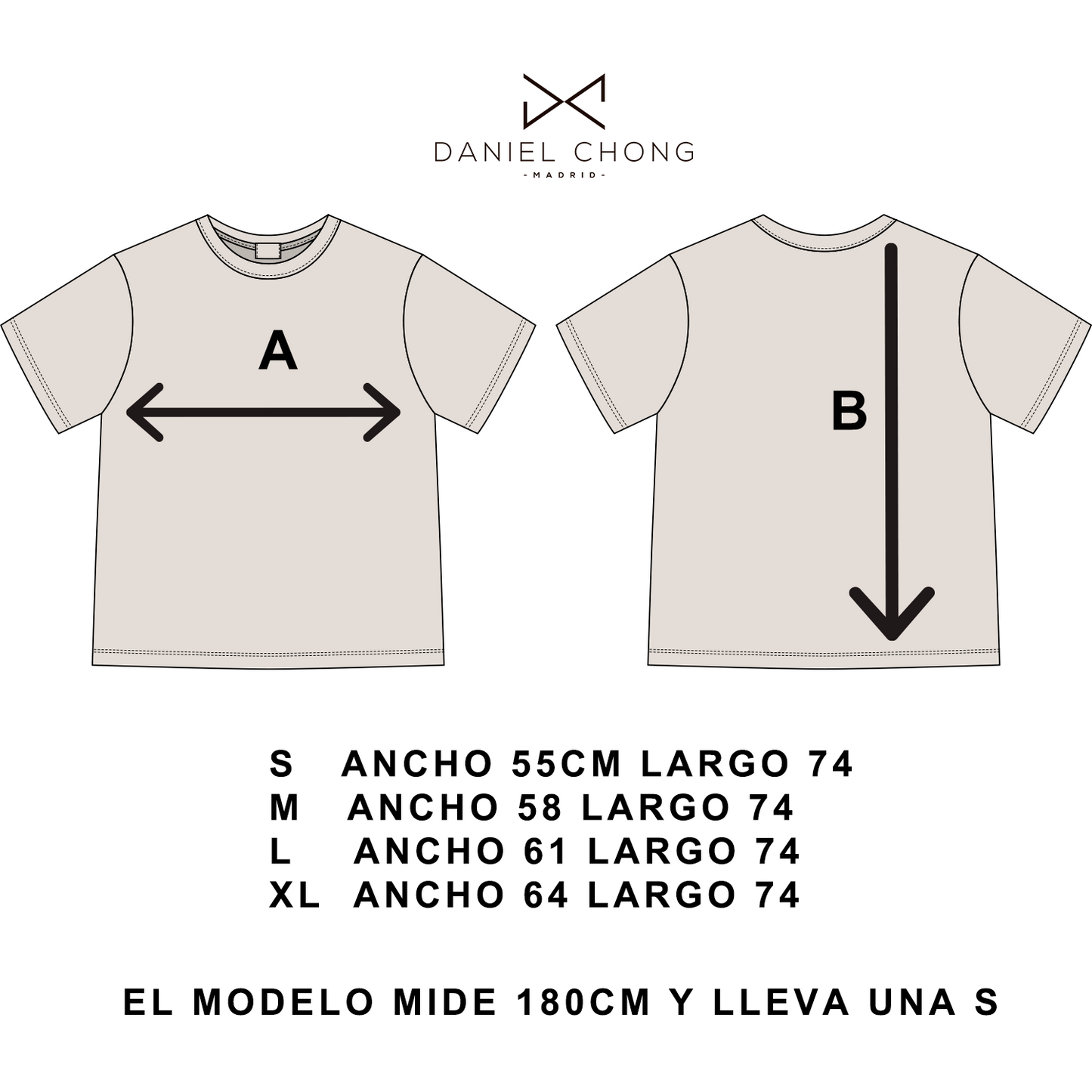 Polera Atardecer color crudo. Oversize