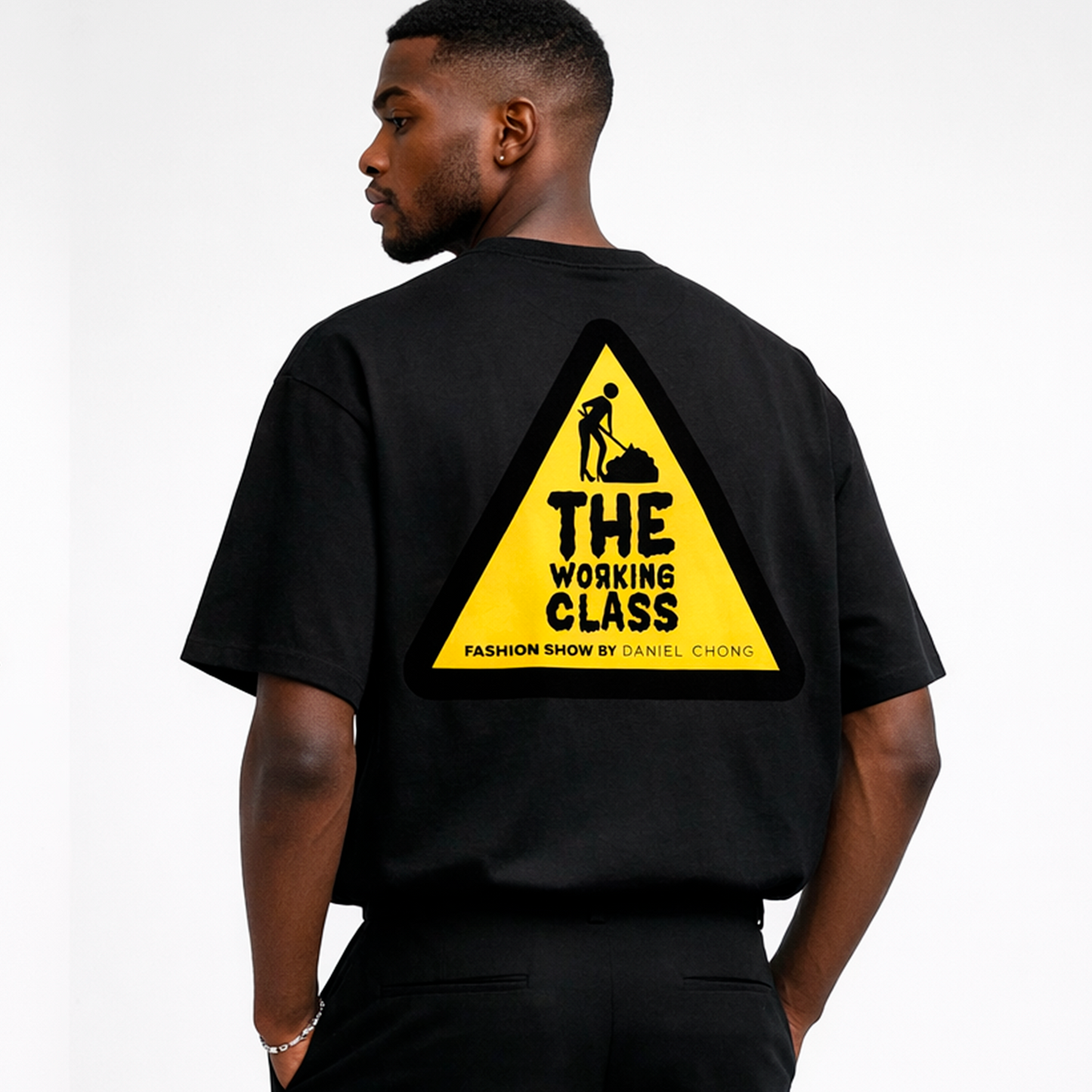 Polera Negra The Working Class.  Oversize